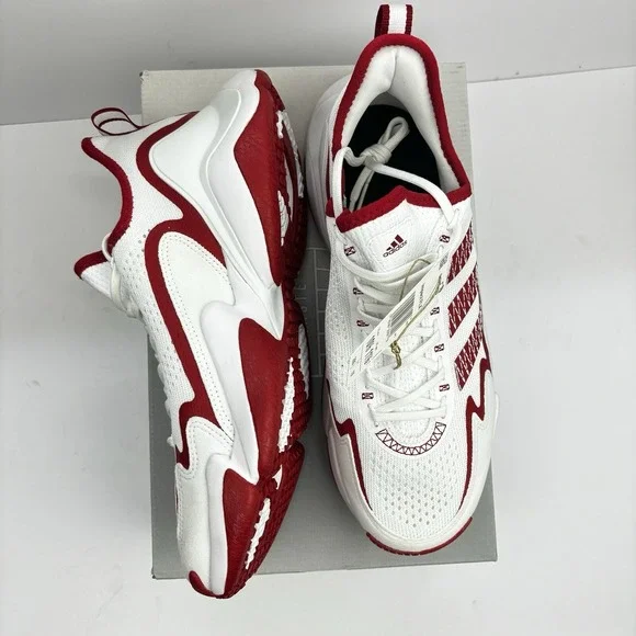 Adidas Impact FLX Men's US 10.5/Women's 11.5 White/Red Training Athletic Sneaker